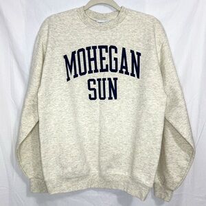 Champion Mohegan Sun Heather Cream Crewneck Sweatshirt, Size M